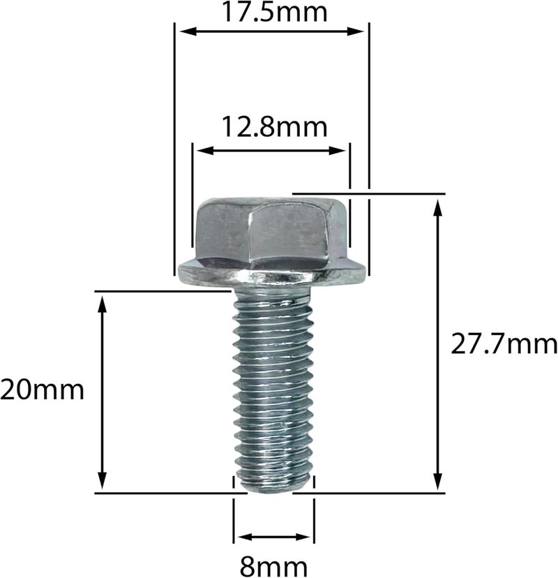 AA Metric - Differential Cover Bolt Kit M8-1.25x20mm Replacement for Chevrolet, GMC, 1994 & Up - Silverado, Sierra Tahoe, Suburban - 10-Bolt or 14-Bolt Rear End Metric Threads (14pk) - Image 2